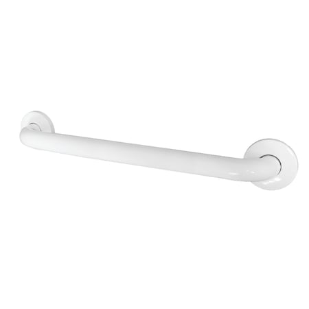 Kingston Brass Traditional GB1424CSW Made To Match 24" Stainless Steel Grab Bar, White, 27 L, Stainless Steel GB1424CSW